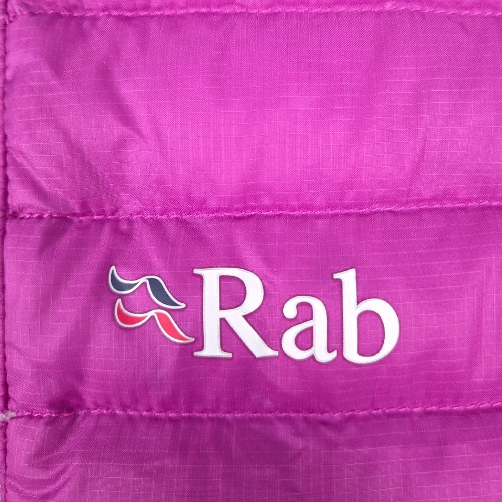 Rab Down Puffer Jacket Womens Small UK10 Pink Lightweight Outdoor Travel Winter - Picture 6 of 13